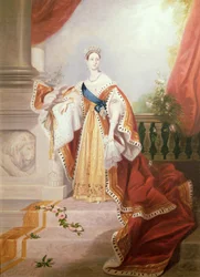 Porträt von Königin Victoria in Krönungsroben